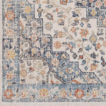 Carbon Cliff Traditional Dark Blue Area Rug