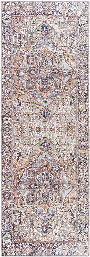 Manche Traditional Dark Brown Area Rug