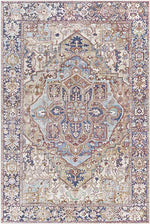 Manche Traditional Dark Brown Area Rug