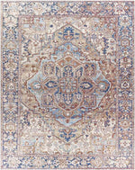 Manche Traditional Dark Brown Area Rug