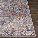 Manche Traditional Dark Brown Area Rug