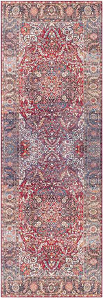 Olympia Fields Traditional Bright Red Area Rug