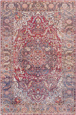 Olympia Fields Traditional Bright Red Area Rug