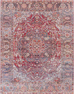 Olympia Fields Traditional Bright Red Area Rug