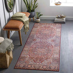 Olympia Fields Traditional Bright Red Area Rug
