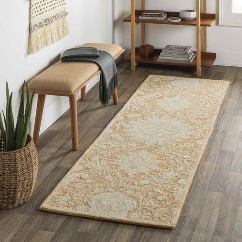 East Chicago Traditional Burnt Orange Area Rug