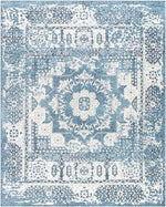 Shamrock Lakes Modern Sky Blue Washable Area Rug