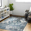 Shamrock Lakes Modern Sky Blue Washable Area Rug