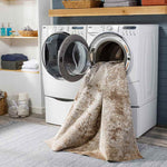 Shelburn Modern Taupe Washable Area Rug