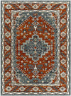 Andrews Traditional Burnt Orange Area Rug