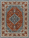 Andrews Traditional Burnt Orange Area Rug