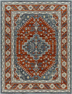 Andrews Traditional Burnt Orange Area Rug