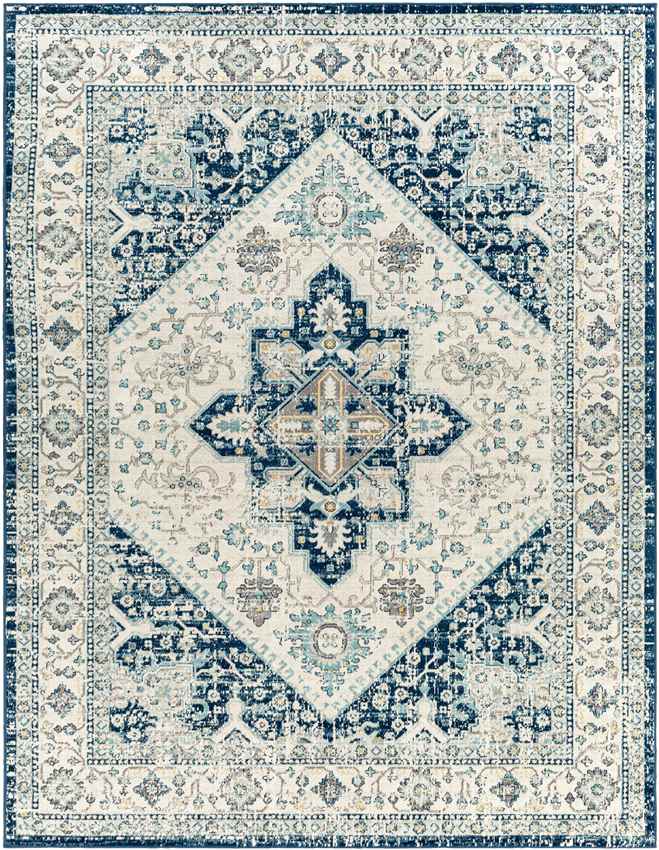 Battle Ground Traditional Teal Area Rug