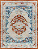 Burket Traditional Rust Area Rug