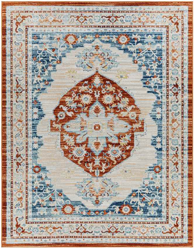 Burket Traditional Rust Area Rug