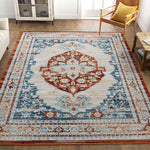 Burket Traditional Rust Area Rug
