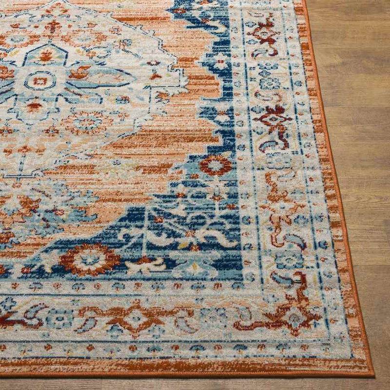 Burket Traditional Burnt Orange Area Rug