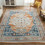 Burket Traditional Burnt Orange Area Rug