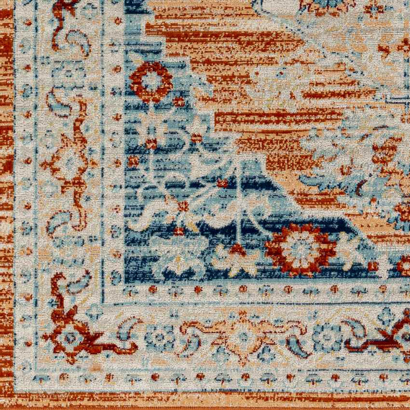 Burket Traditional Burnt Orange Area Rug