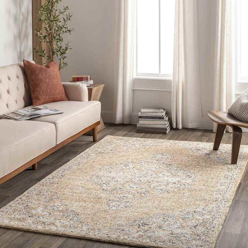 Warren Park Traditional Camel Area Rug