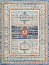 Campbellsburg Traditional Denim Area Rug