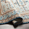 Campbellsburg Traditional Denim Area Rug