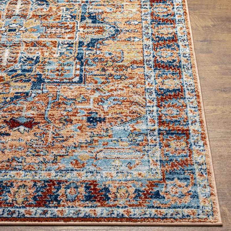Cannelburg Traditional Burnt Orange Area Rug