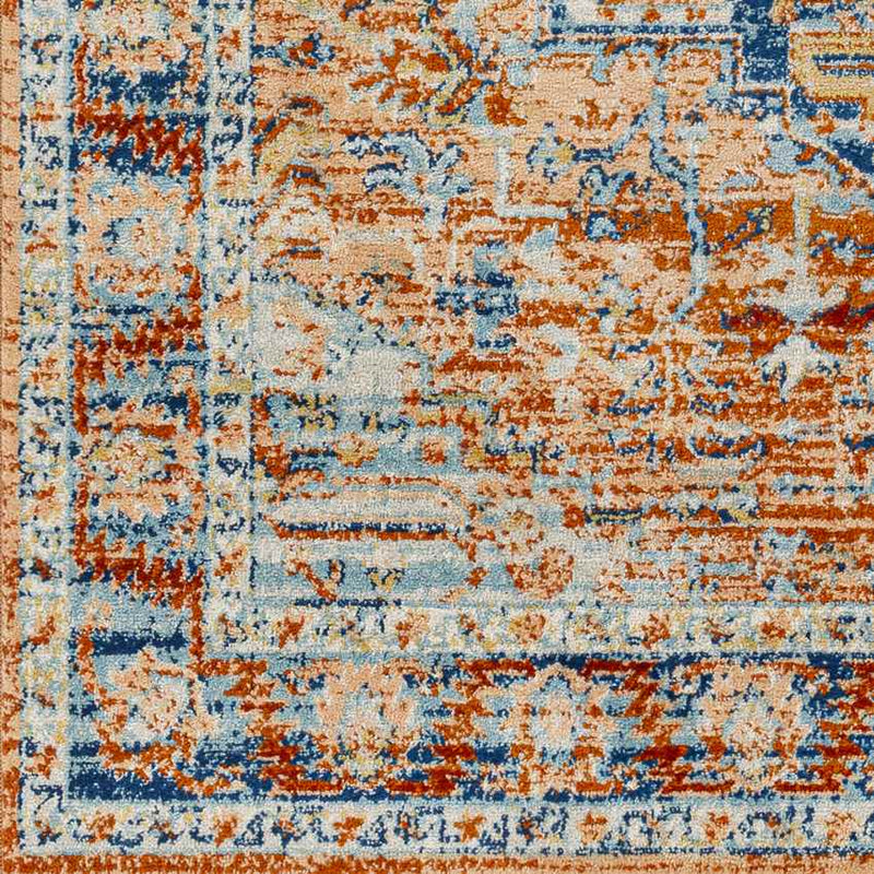 Cannelburg Traditional Burnt Orange Area Rug