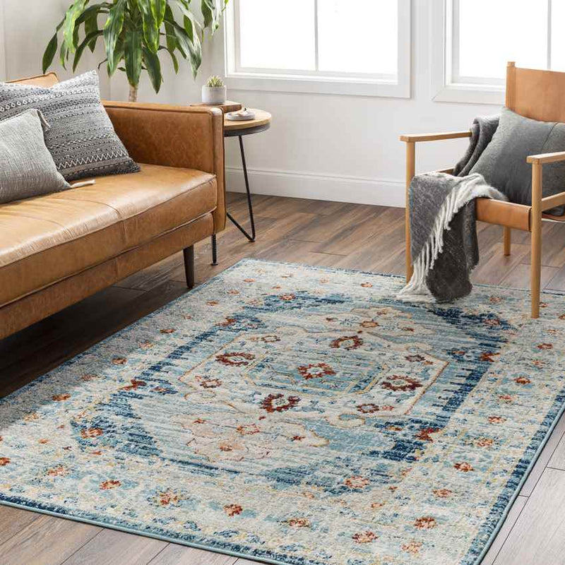 Cedar Lake Traditional Blue Area Rug