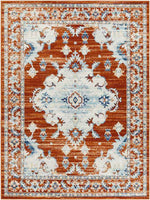 Mhilea Traditional Tangerine Area Rug