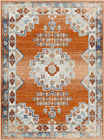 Churubusco Traditional Tangerine Area Rug