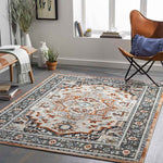 Corydon Traditional Navy Area Rug