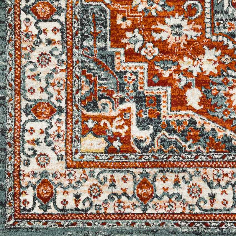 Corydon Traditional Burgundy Area Rug