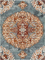 Decker Traditional Burnt Orange Area Rug