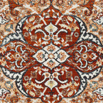 Decker Traditional Burnt Orange Area Rug