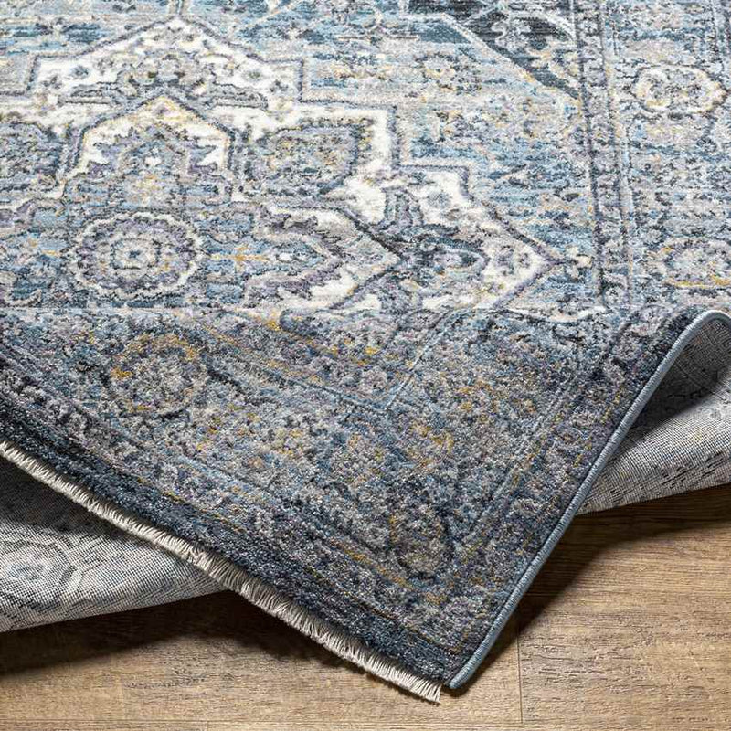 Renwick Traditional Dark Teal Area Rug