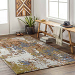 Knott Modern Burgundy Area Rug