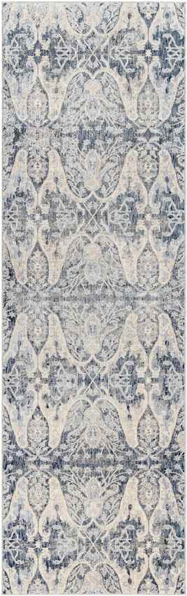 Volga Traditional Dark Blue Area Rug