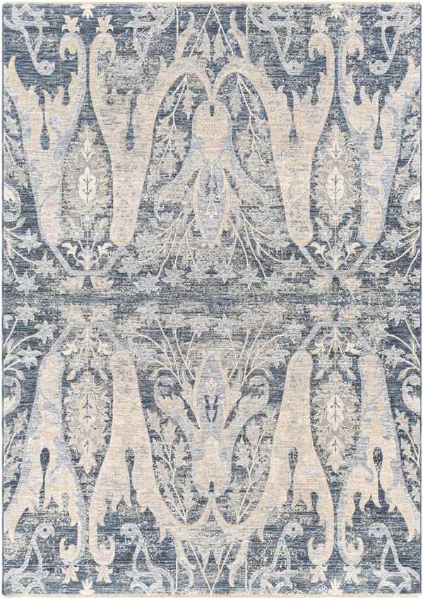 Volga Traditional Dark Blue Area Rug
