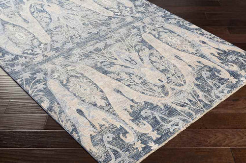 Volga Traditional Dark Blue Area Rug