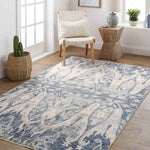 Volga Traditional Dark Blue Area Rug