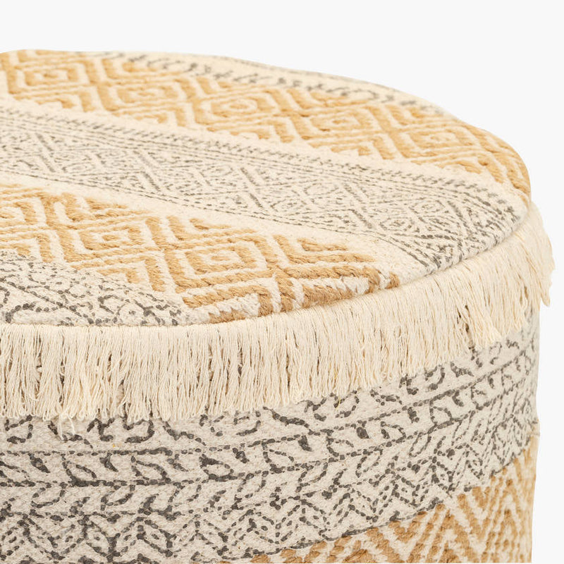 Opuzen Brown Ottoman