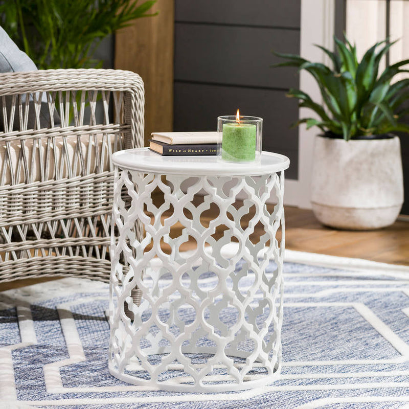 Pram White End Table