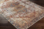 Lefkara Traditional Burgundy Washable Area Rug