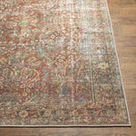 Georgios Traditional Burnt Orange Washable Area Rug