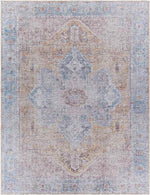 Komi Traditional Burnt Orange Washable Area Rug