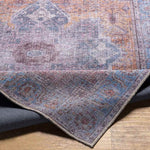 Komi Traditional Burnt Orange Washable Area Rug