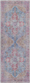 Komi Traditional Dark Blue Washable Area Rug