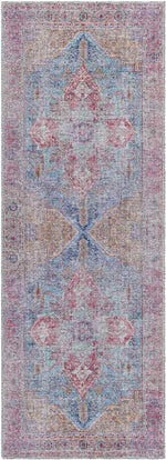 Komi Traditional Dark Blue Washable Area Rug