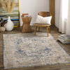 Harcourt Traditional Ice Blue Area Rug